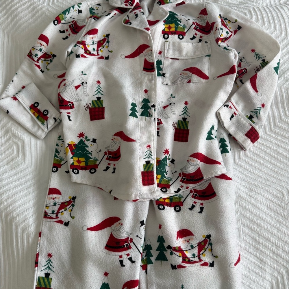 The Company Store Kids Pajama Set - Festive Red and Green